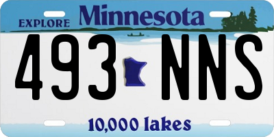 MN license plate 493NNS