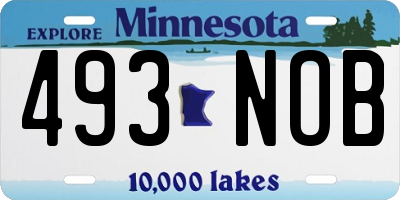 MN license plate 493NOB