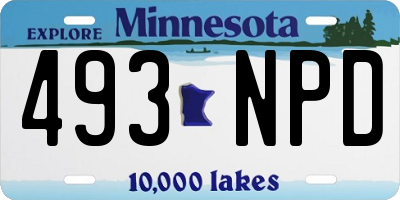 MN license plate 493NPD