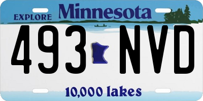 MN license plate 493NVD