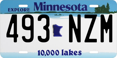 MN license plate 493NZM
