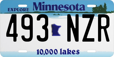 MN license plate 493NZR