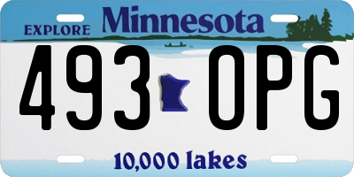 MN license plate 493OPG