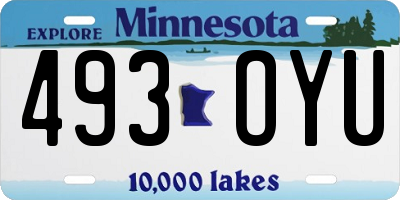 MN license plate 493OYU