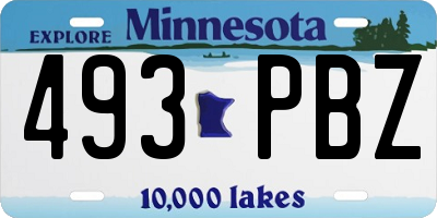 MN license plate 493PBZ