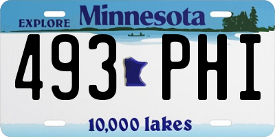 MN license plate 493PHI