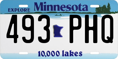MN license plate 493PHQ