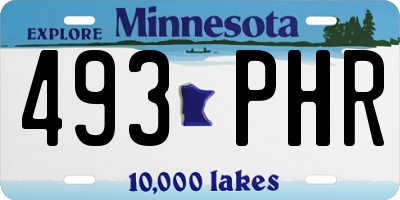 MN license plate 493PHR