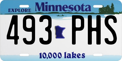MN license plate 493PHS
