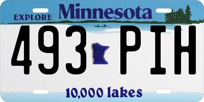 MN license plate 493PIH