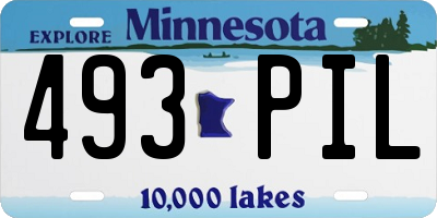 MN license plate 493PIL
