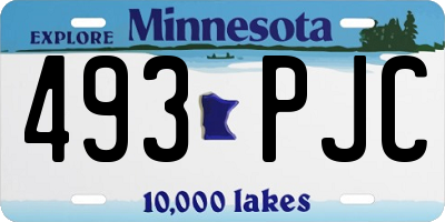 MN license plate 493PJC