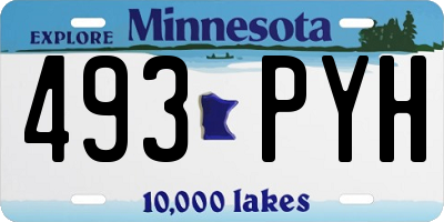 MN license plate 493PYH