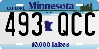 MN license plate 493QCC