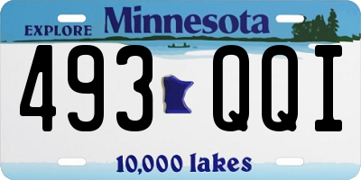MN license plate 493QQI