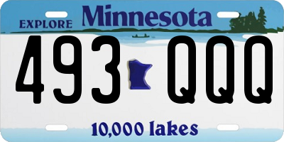 MN license plate 493QQQ