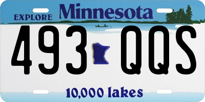 MN license plate 493QQS