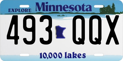 MN license plate 493QQX