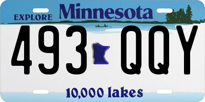 MN license plate 493QQY