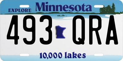 MN license plate 493QRA