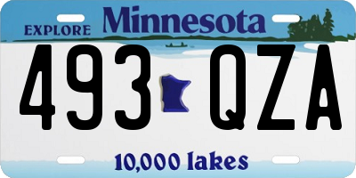 MN license plate 493QZA