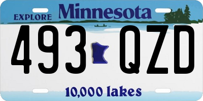 MN license plate 493QZD
