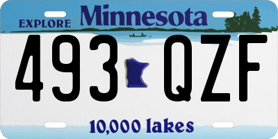 MN license plate 493QZF