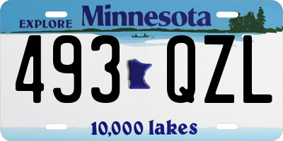 MN license plate 493QZL