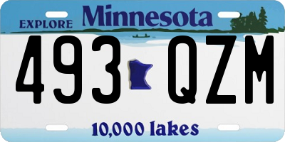 MN license plate 493QZM