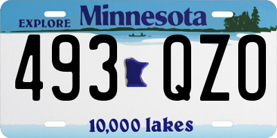 MN license plate 493QZO