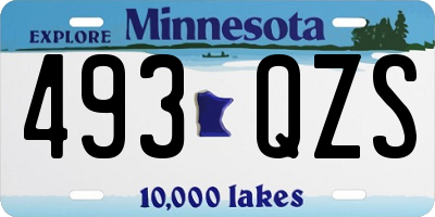 MN license plate 493QZS