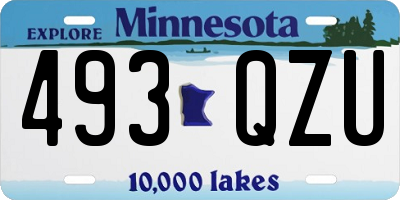 MN license plate 493QZU