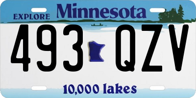 MN license plate 493QZV