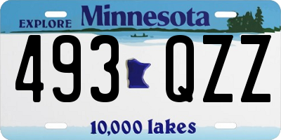MN license plate 493QZZ