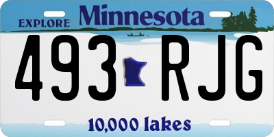 MN license plate 493RJG