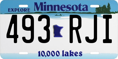 MN license plate 493RJI