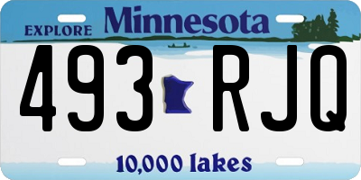 MN license plate 493RJQ