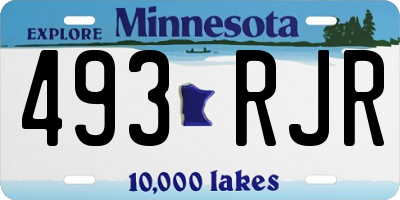MN license plate 493RJR