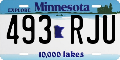MN license plate 493RJU