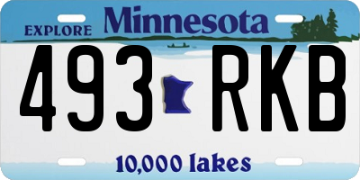 MN license plate 493RKB