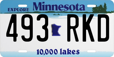 MN license plate 493RKD