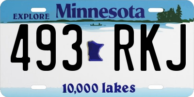 MN license plate 493RKJ