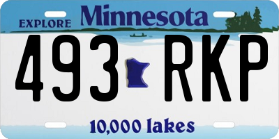 MN license plate 493RKP