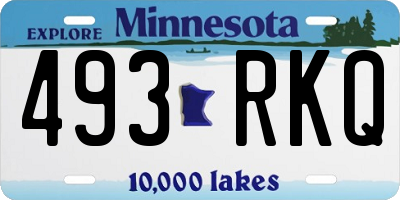 MN license plate 493RKQ