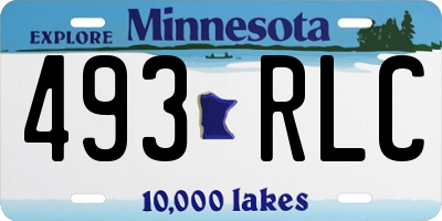 MN license plate 493RLC