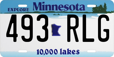 MN license plate 493RLG
