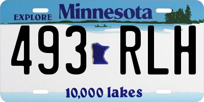 MN license plate 493RLH