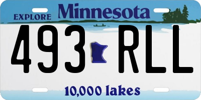 MN license plate 493RLL