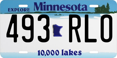 MN license plate 493RLO