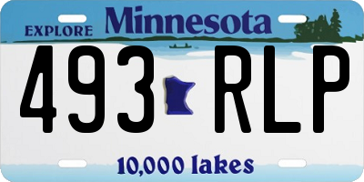 MN license plate 493RLP